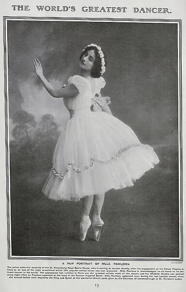 Anna Pavlova, Russian prima ballerina