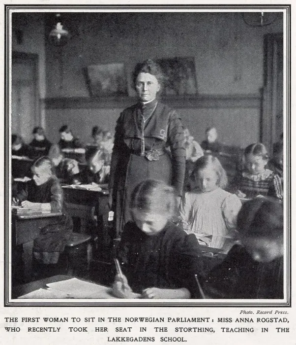Framed Print : Anna Rogstad in a Norwegian School Framed Print : Anna Rogstad in a Norwegian School