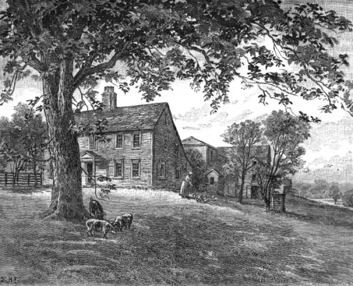 Framed Print : Anne Bradstreets Home Framed Print : Anne Bradstreets Home