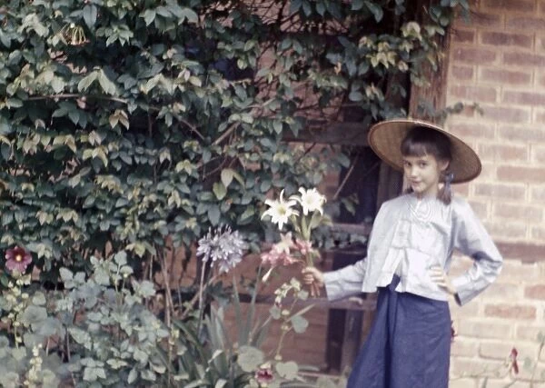 Anne with Burmese lilies - Kalaw