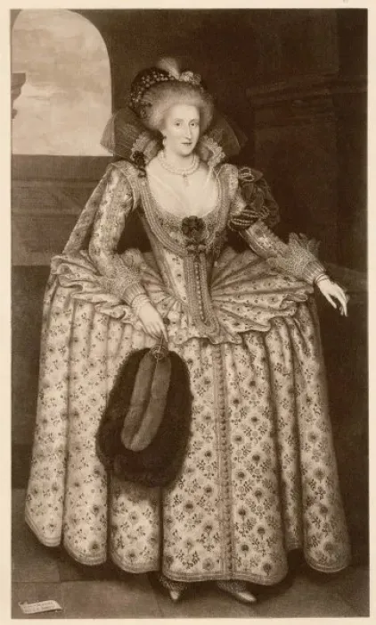 Framed Print : Anne of Denmark  /  Ful-Lgth