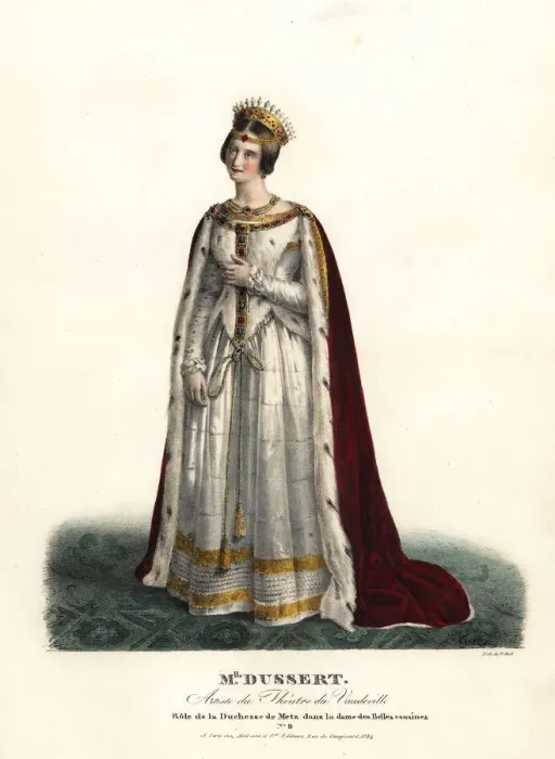 Framed Print : Anne Dussert as la Duchesse de Metz in La Framed Print : Anne Dussert as la Duchesse de Metz in La