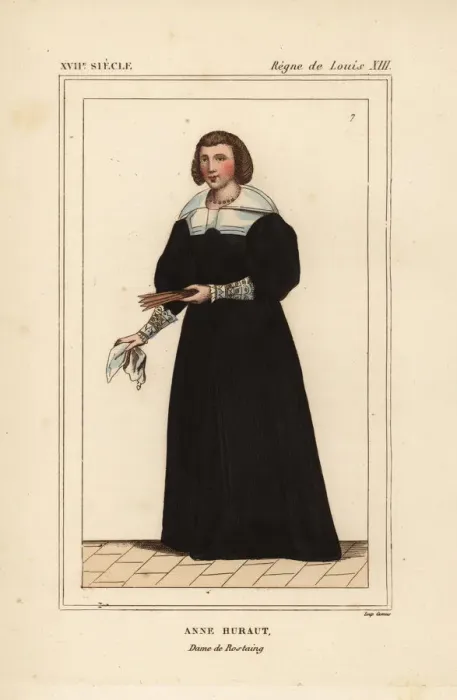 Framed Print : Anne Hurault, Dame de Rostaing, wife of Charles Framed Print : Anne Hurault, Dame de Rostaing, wife of Charles