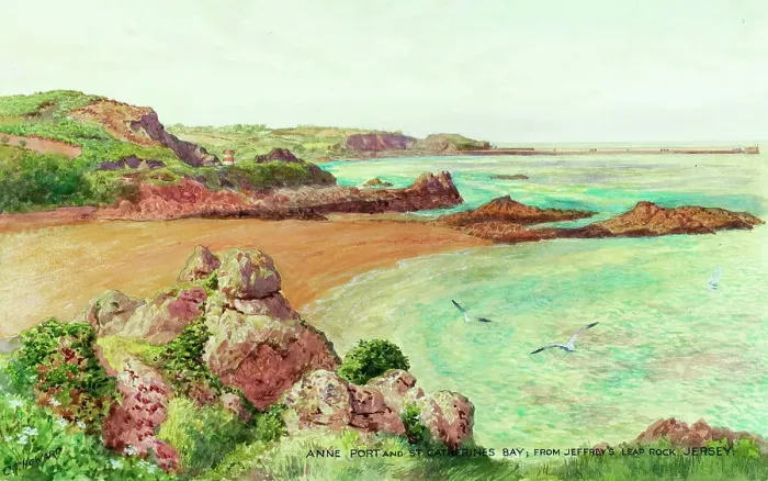 Framed Print : Anne Port and St Catherine's Bay, Jersey, Channel Islands Framed Print : Anne Port and St Catherine's Bay, Jersey, Channel Islands