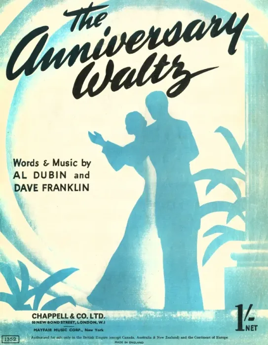 Framed Print : Anniversary Waltz music sheet Framed Print : Anniversary Waltz music sheet