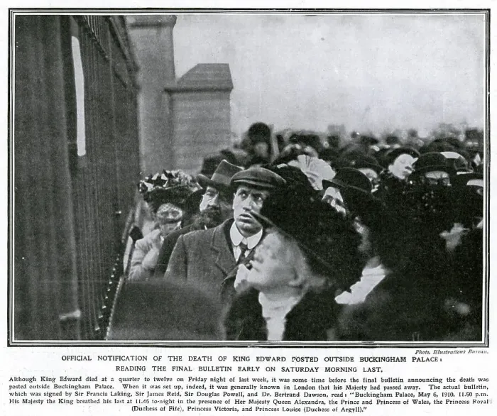 Framed Print : Announcement of the death of Edward VII 1910 Framed Print : Announcement of the death of Edward VII 1910