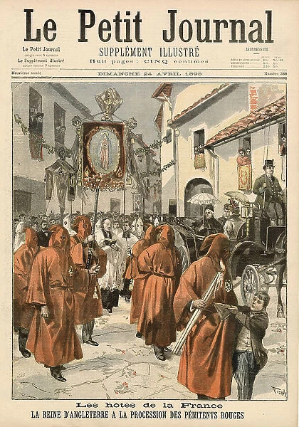 During her annual spring holiday in the south of France, she watches the Holy Week procession through the streets of Nice Date: 1898