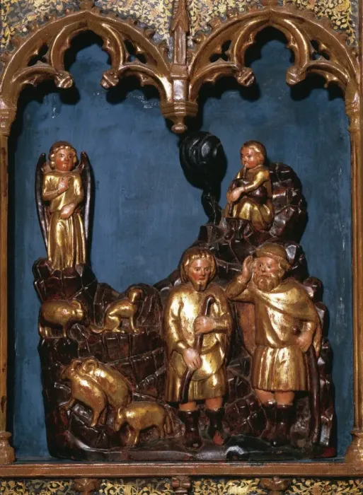 Framed Print : Annunciation of the Shepherds. Altarpiece of the Virgin of t Framed Print : Annunciation of the Shepherds. Altarpiece of the Virgin of t