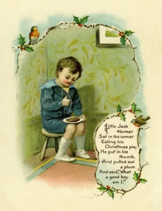 Framed Print : Anon 5. Little Jack Horner (Xmas) Framed Print : Anon 5. Little Jack Horner (Xmas)