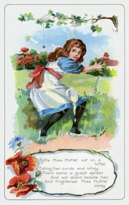 Framed Print : Anon 6. Little Miss Muffett Framed Print : Anon 6. Little Miss Muffett