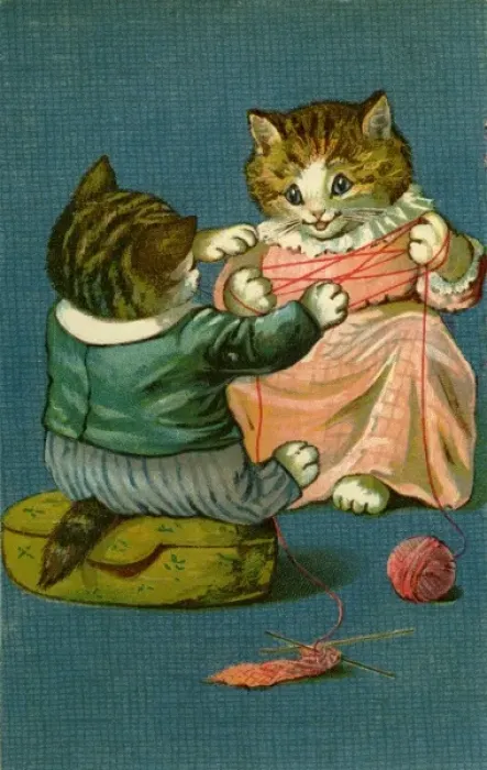 Framed Print : Anon. Cats cradles Framed Print : Anon. Cats cradles
