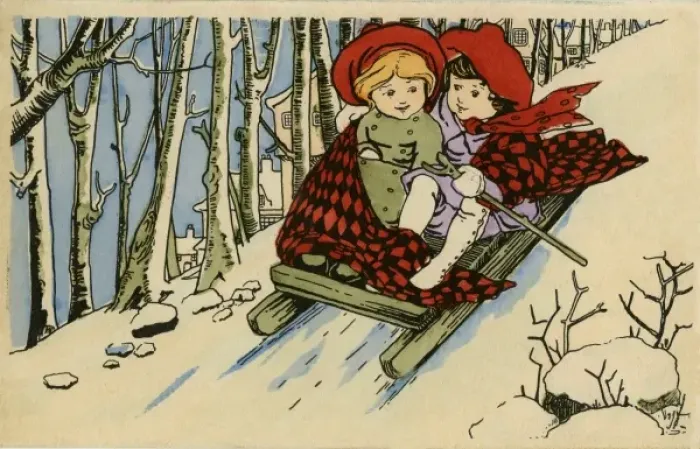 Framed Print : Anon. Children on sledge. LEF. c. 1906. jpg Framed Print : Anon. Children on sledge. LEF. c. 1906. jpg