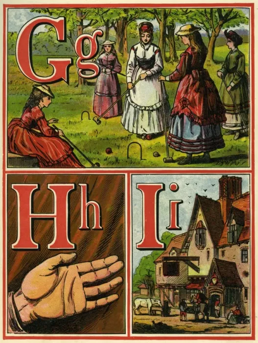 Framed Print : Anon. Warne alphabet 1875. GHI Framed Print : Anon. Warne alphabet 1875. GHI