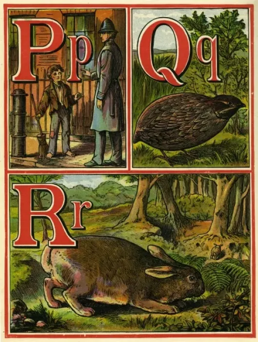 Framed Print : Anon. Warne alphabet 1875. PQR Framed Print : Anon. Warne alphabet 1875. PQR