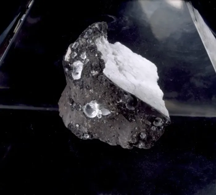 Framed Print : Anorthosite breccia, moon rock Framed Print : Anorthosite breccia, moon rock