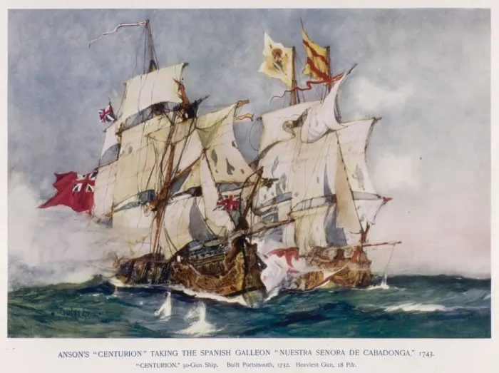 Framed Print : Ansons Naval Victory Framed Print : Ansons Naval Victory