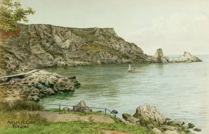 Framed Print : Anstey's Cove, Torquay, South Devon Framed Print : Anstey's Cove, Torquay, South Devon