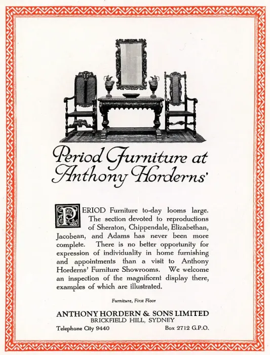 Framed Print : Anthony Hordern & Sons Advertisement