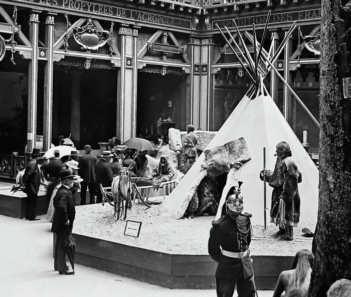 Framed Print : Anthropology exhibit, 1889 Exposition Universelle, Paris Framed Print : Anthropology exhibit, 1889 Exposition Universelle, Paris