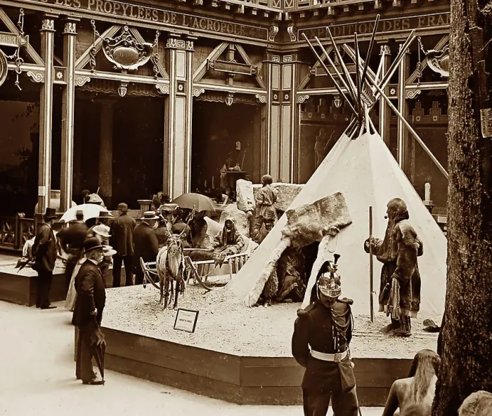 Framed Print : Anthropology exhibit, 1889 Exposition Universelle, Paris