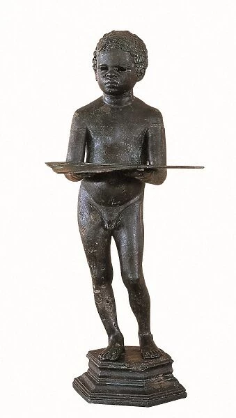 Anthropomorphic bronze lamp (young Ethiopian), popularly kno