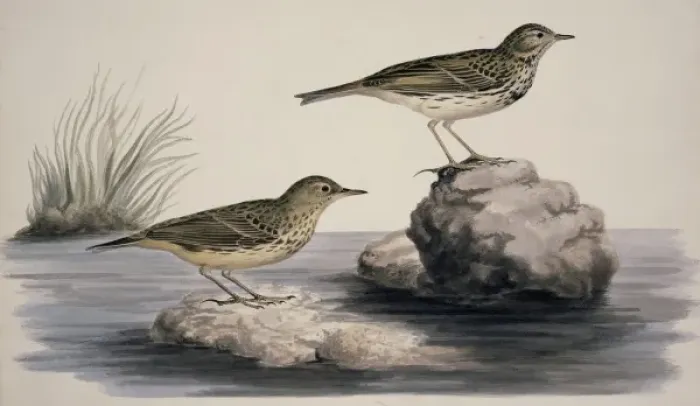 Framed Print : Anthus petrosus, rock pipit Framed Print : Anthus petrosus, rock pipit