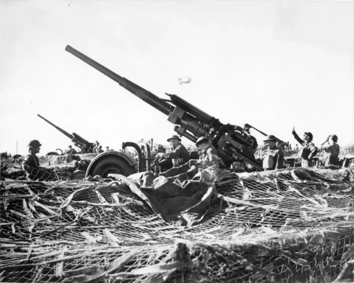 Framed Print : Anti-Aircraft guns in southern England 23 October 1940 Framed Print : Anti-Aircraft guns in southern England 23 October 1940