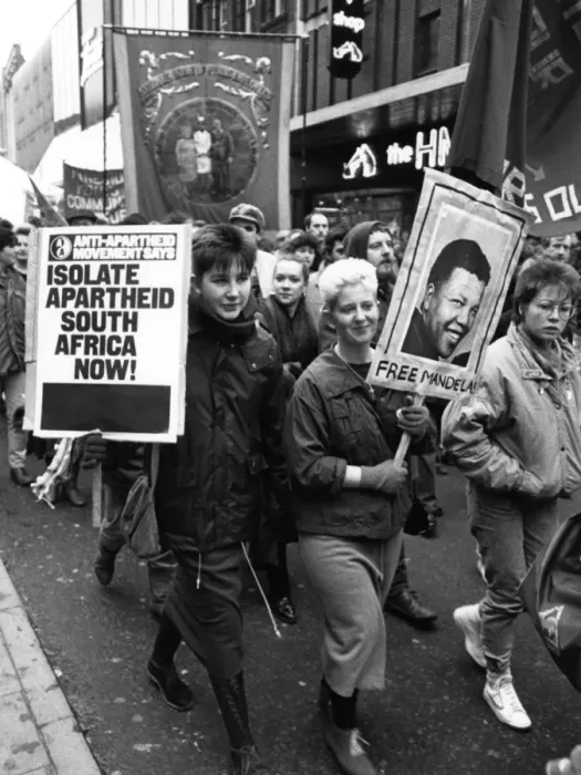 Framed Print : anti, apartheid, demonstrators Framed Print : anti, apartheid, demonstrators