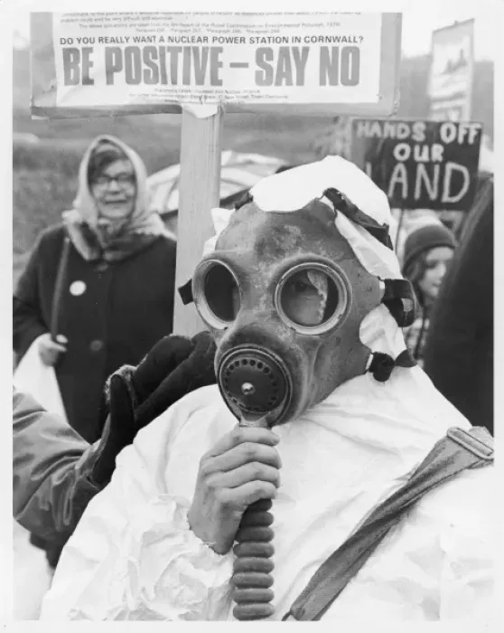 Framed Print : Anti-Nuclear Demo Man Framed Print : Anti-Nuclear Demo Man