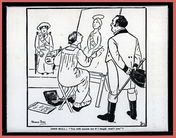 Anti-Suffrage Cartoon Portrait