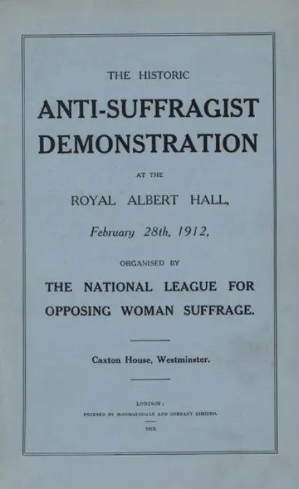 Framed Print : Anti-Suffragist Demonstration 1912 Framed Print : Anti-Suffragist Demonstration 1912