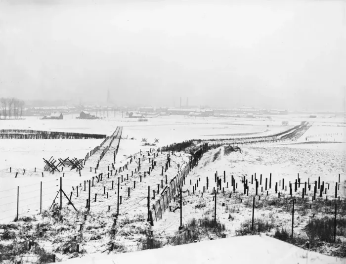 Framed Print : Anti-tank obstacle, looking north from pillbox 766522 towards Halliun Framed Print : Anti-tank obstacle, looking north from pillbox 766522 towards Halliun