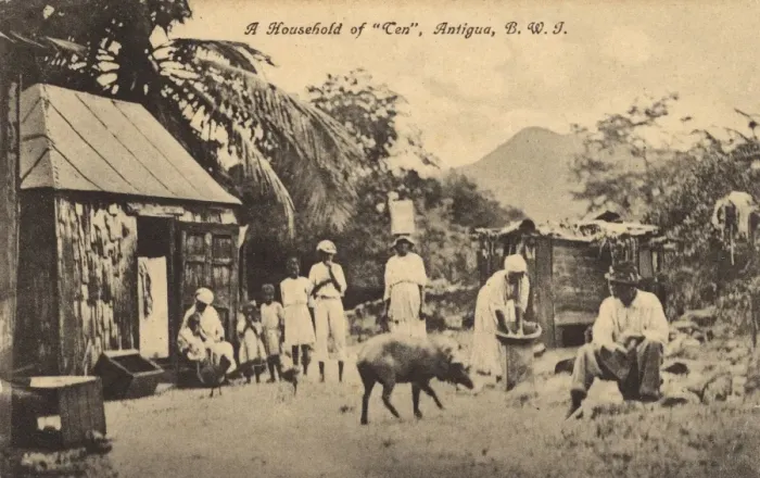 Framed Print : Antigua - A household of 10 Framed Print : Antigua - A household of 10