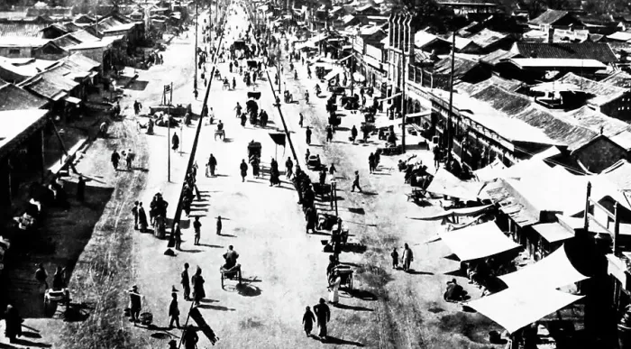 Framed Print : Anting Mem Street, Beijing, China, early 1900s Framed Print : Anting Mem Street, Beijing, China, early 1900s