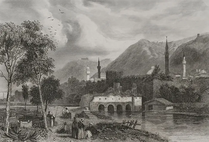 Framed Print : Antioch. Engraving by Ransonnette Framed Print : Antioch. Engraving by Ransonnette
