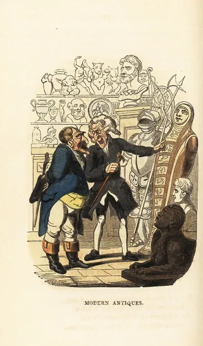 Framed Print : An antiquarian with his cabinet of curiosities Framed Print : An antiquarian with his cabinet of curiosities