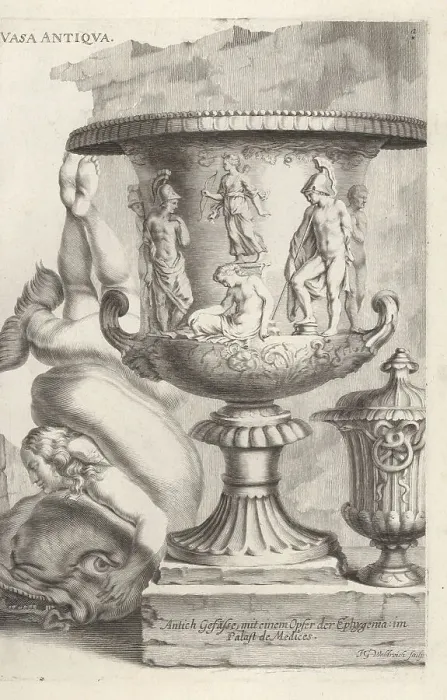 Framed Print : Antique vase depicting the sacrifice of Iphigenia Framed Print : Antique vase depicting the sacrifice of Iphigenia