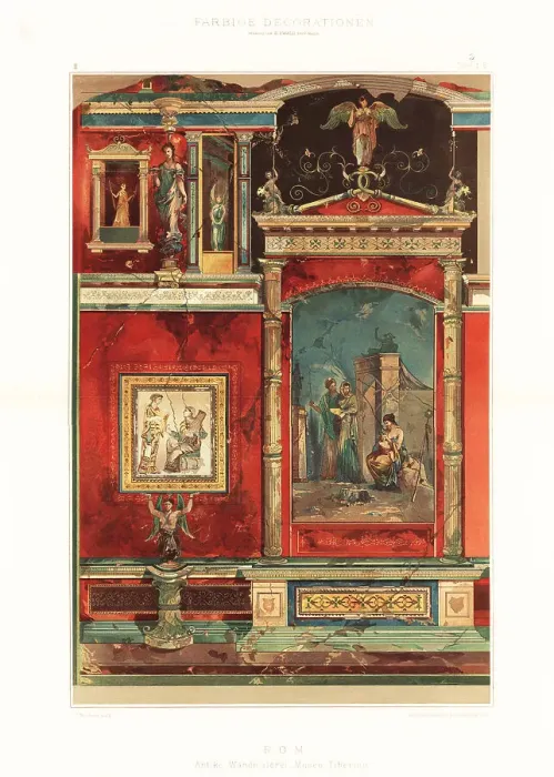 Framed Print : Antique wall painting in the Tiberine Museum, Rome Framed Print : Antique wall painting in the Tiberine Museum, Rome