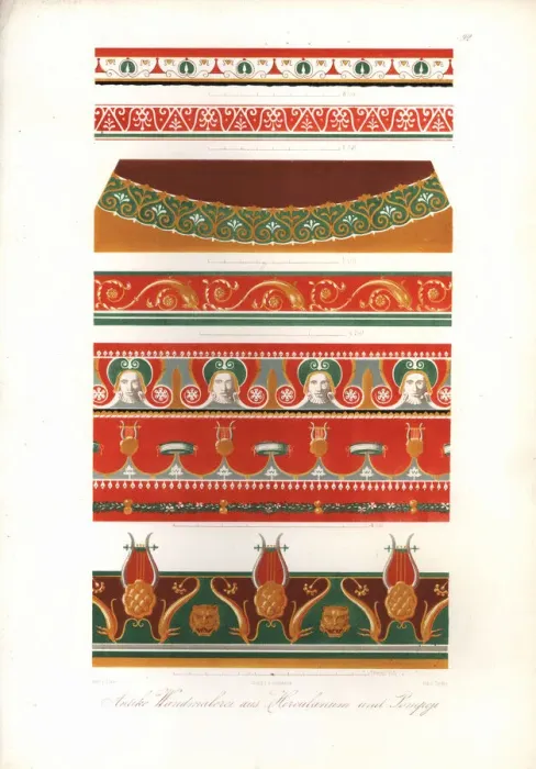 Framed Print : Antique wall paintings from Herculaneum and Pompeii Framed Print : Antique wall paintings from Herculaneum and Pompeii