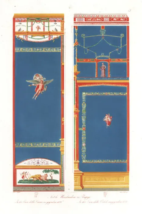 Framed Print : Antique wall paintings from Pompeii Framed Print : Antique wall paintings from Pompeii