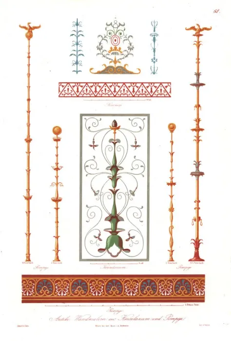 Framed Print : Antique wall paintings from Pompeii and Herculaneum Framed Print : Antique wall paintings from Pompeii and Herculaneum