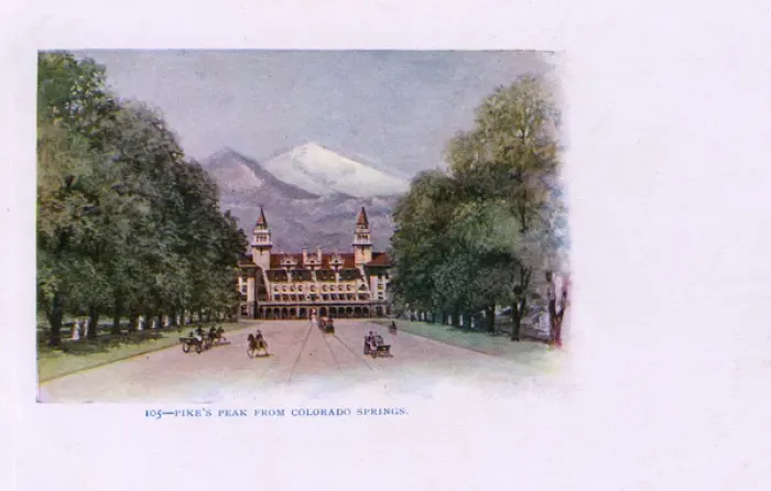 Framed Print : Antlers Hotel and Pikes Peak, Colorado Springs Framed Print : Antlers Hotel and Pikes Peak, Colorado Springs