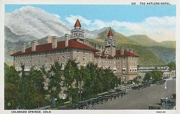 Antlers Hotel and Pikes Peak, Colorado Springs, USA
