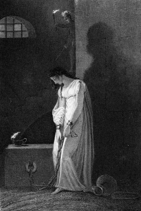 Framed Print : Antonia de Cordova in prison Framed Print : Antonia de Cordova in prison