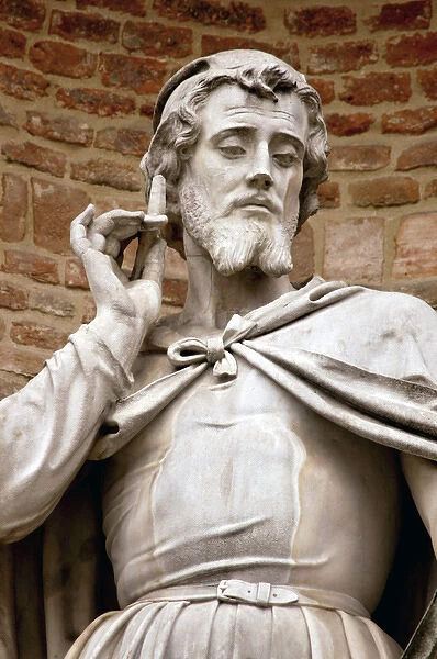 Antonio da Correggio (1489-1534(. Italian painter. Statue by