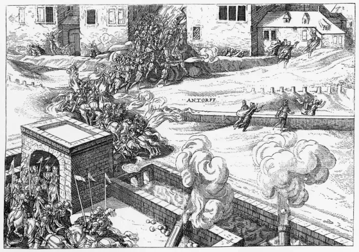 Framed Print : Antwerp Attacked