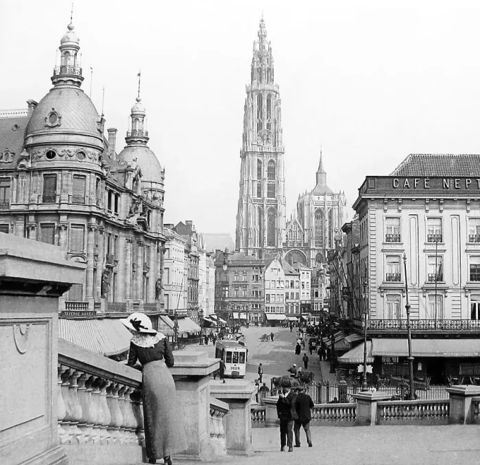Framed Print : Antwerp Cathedral Belgium early 1900s Framed Print : Antwerp Cathedral Belgium early 1900s