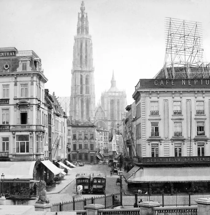 Framed Print : Antwerp Cathedral Belgium pre-1900 Framed Print : Antwerp Cathedral Belgium pre-1900