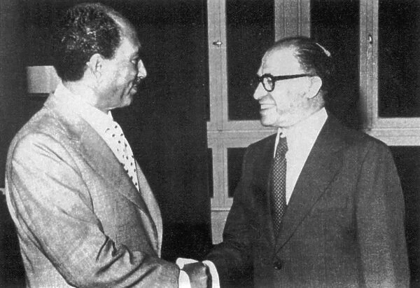 Anwar Sadat meets Menachem Begin