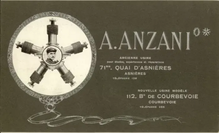 Framed Print : Anzani brochure cover 1910 Framed Print : Anzani brochure cover 1910